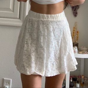 lace miniskirt